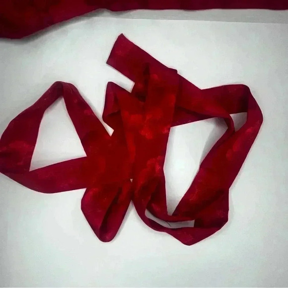 Vintage red 1930’s womens 10 dress floral print stunning shoulder pads rare find - Picture 2 of 10